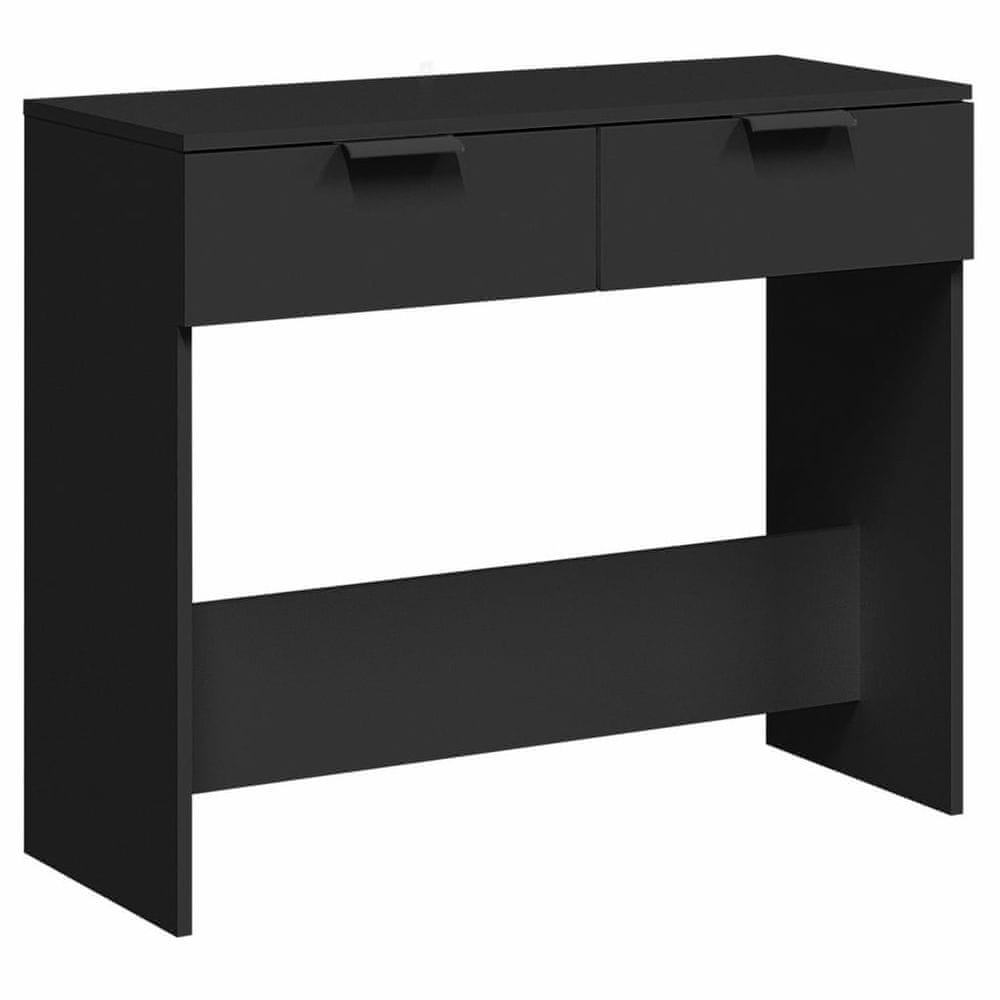 Vidaxl Konzolový stolík čierny 90x36x75 cm kompozitné drevo